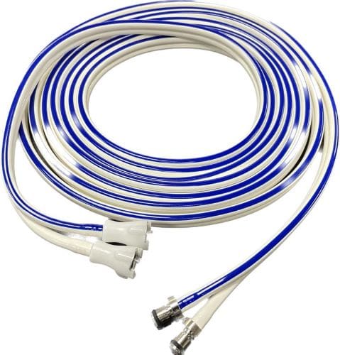 Tourniquet Hose for Zimmer, Threaded, Dual Tube, Blue, 4m